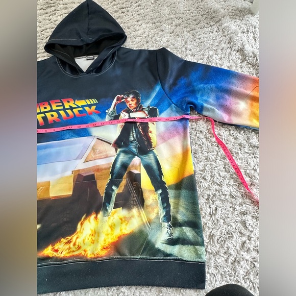 Mens L beloved Elon Musk cyber truck Hoodie - Picture 8 of 12